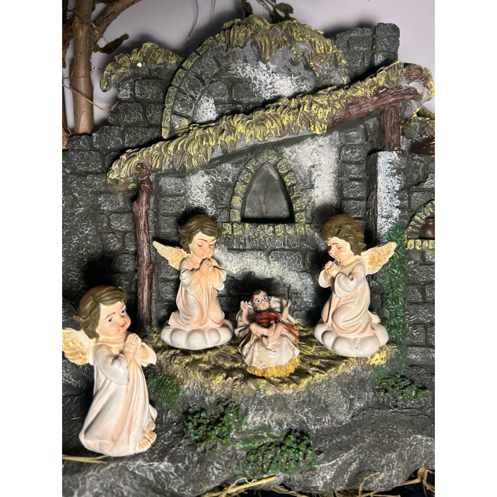 Tượng Thiên Thần Trang Trí Noel Mini – Decor Giáng Sinh Sang Trọng, Để Bàn/Trang Trí Hang Đá.