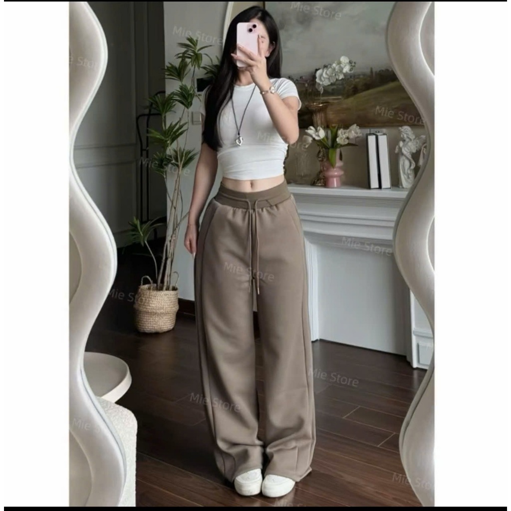 Quần nỉ 2 da thu đông form rộng đẹp chất dày dặn hot trend