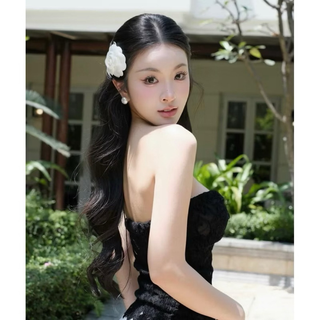 Kẹp tóc hoa CN hoa cứng cáp