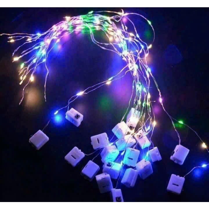 Đèn LED đom đóm trang trí 1m/2m – Dùng pin – Nháy 3 chế độ