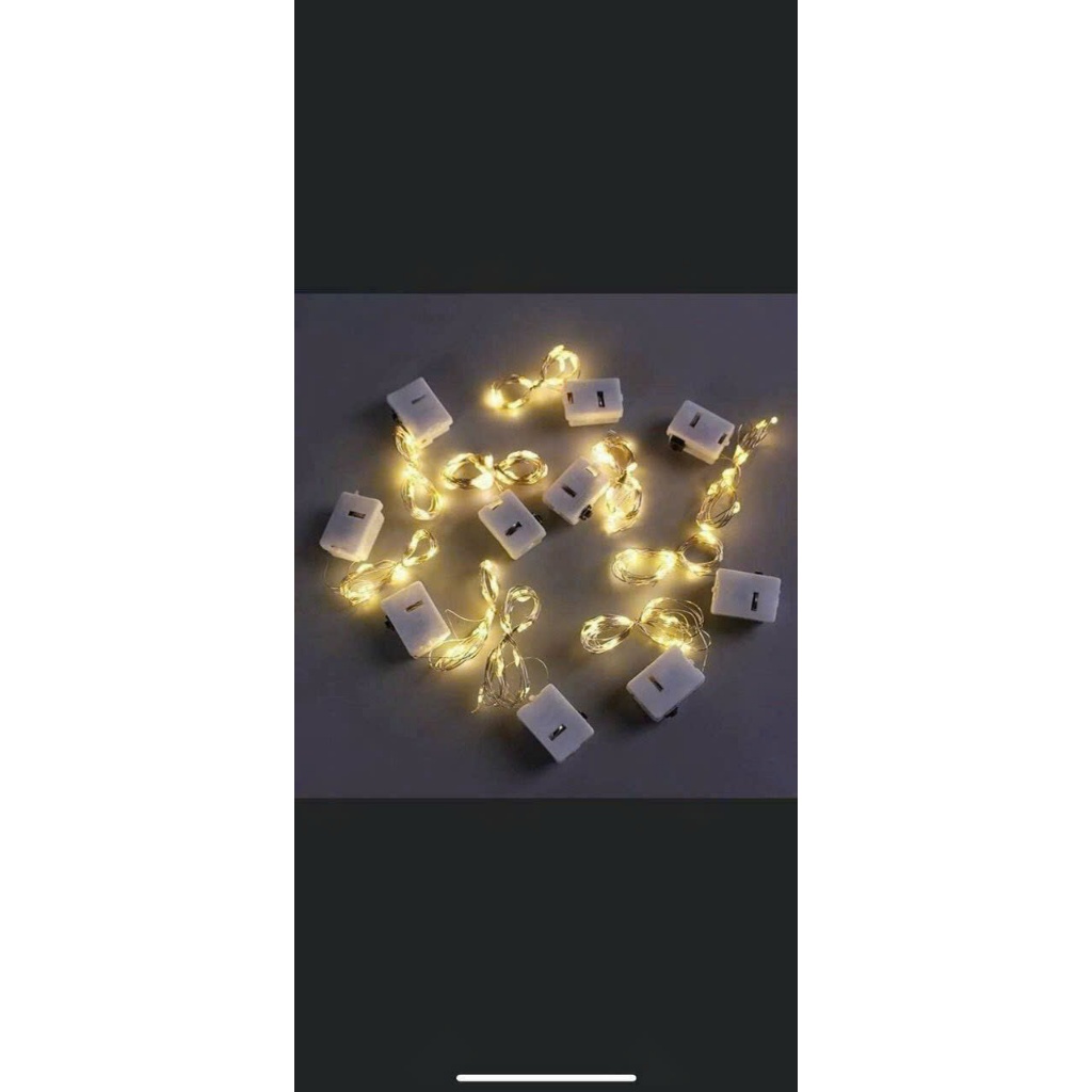 Đèn LED đom đóm trang trí 1m/2m – Dùng pin – Nháy 3 chế độ