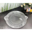 Đĩa thuỷ tinh hoa nổi tinh tế/Đĩa decor trang trí