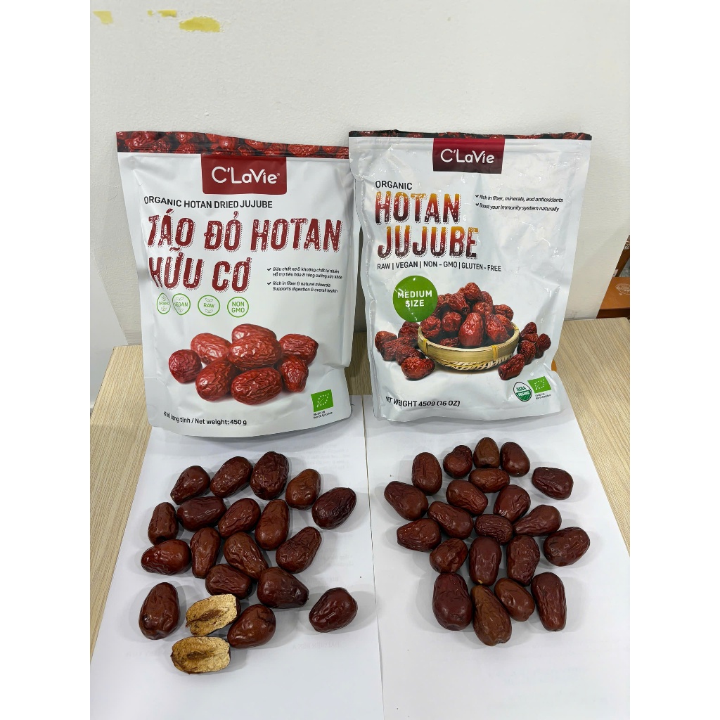 Táo đỏ Hotan hữu cơ C'Lavie Organic Dried Jujube 450g