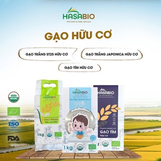 [MUA 2 GIẢM 5%] Gạo trắng hữu cơ ST25 HASABIO 1kg