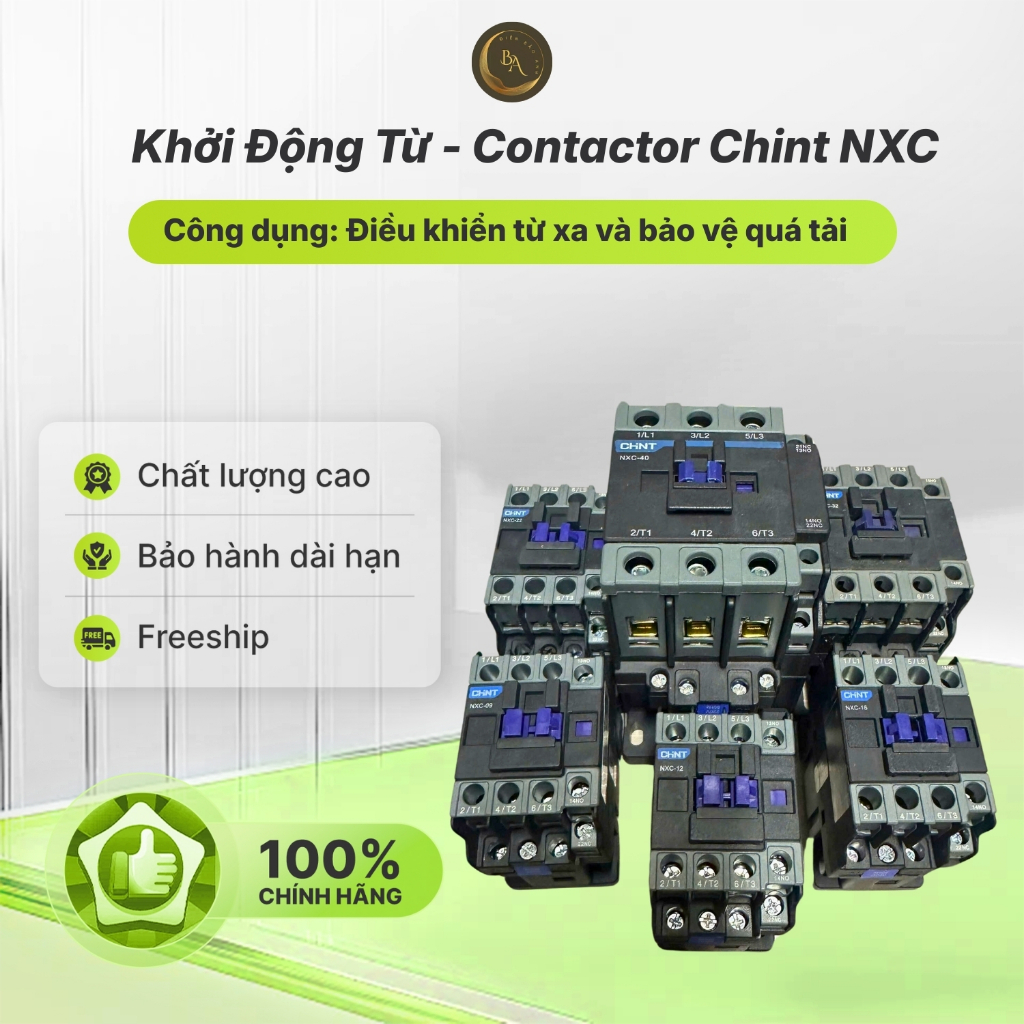 Khởi Động Từ - Contactor Chint NXC 9/12/18/22/25/32/35/38A (Chint NXC ...