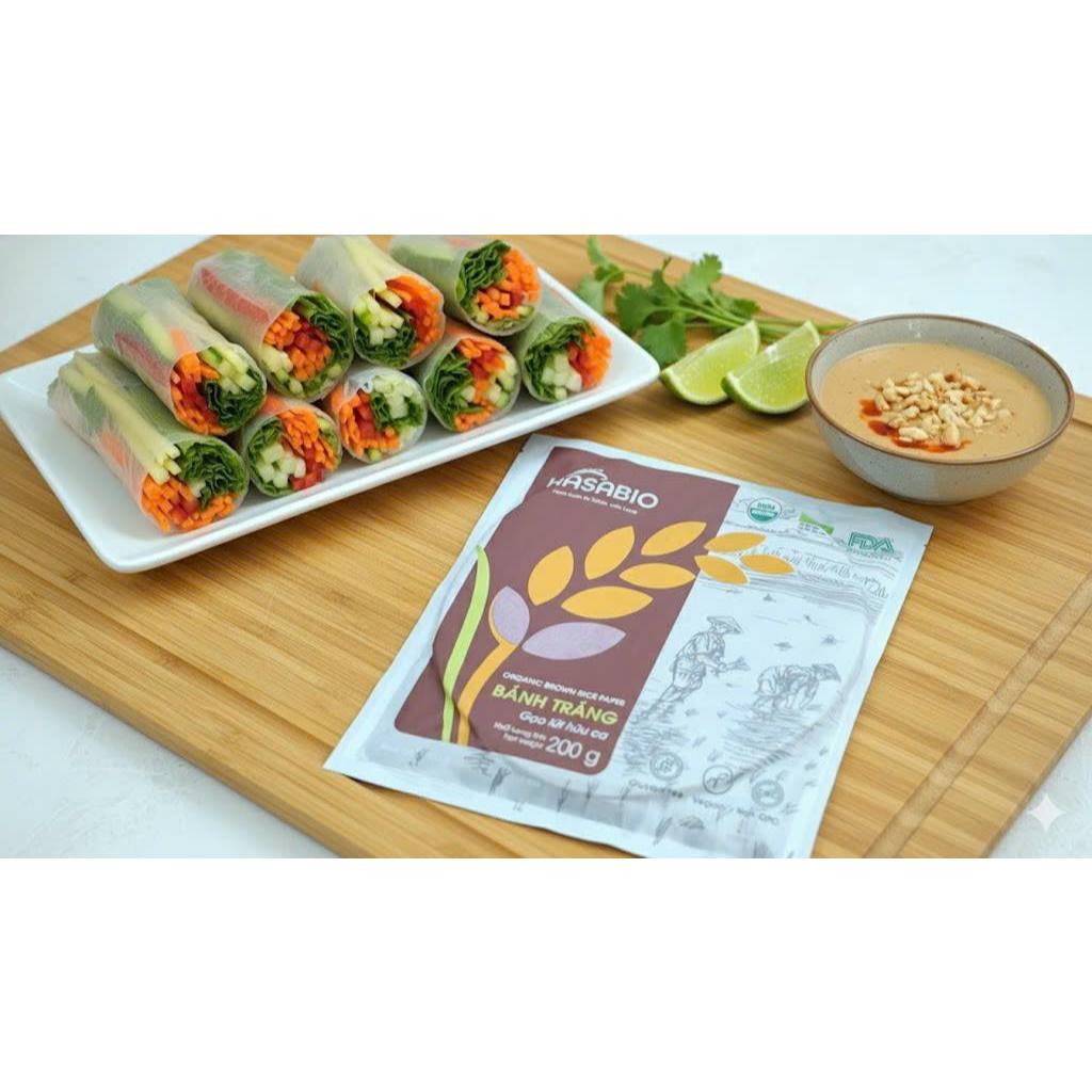 Bánh tráng hữu cơ HaSaBio Organic Rice Paper
