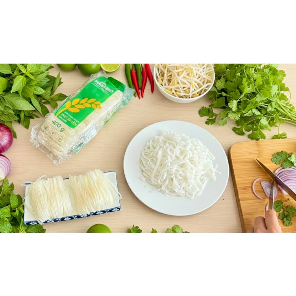 Bún - Phở HaSaBio (hữu cơ) sợi dai ngon, giàu chất dinh dưỡng