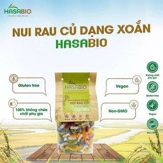 Nui rau củ HaSaBio Rice Macaroni/ Fusilli 500g