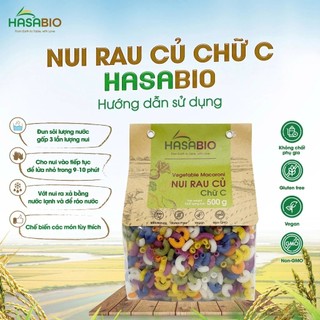Nui rau củ HaSaBio Rice Macaroni/ Fusilli 500g
