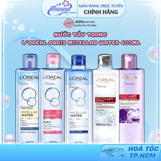 Nước Tẩy Trang Làm Sạch,Dưỡng Ẩm L'Oreal Paris 3in1 Micellar Water 400ml - Chính Hãng Pháp