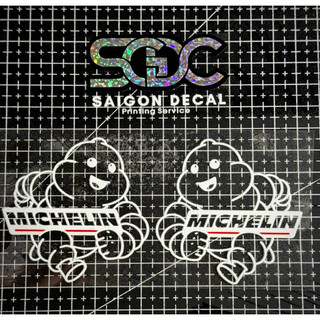 Tem Sticker DTF Michelin Mũm Mĩm Anime, Michelin Baby Chuppy - Kích thước 8cm - 2 Màu Sắc |SGDC - 1 Cặp|
