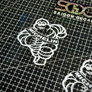 Tem Sticker DTF Michelin, Kích thước nhỏ , 5 Màu Sắc |SGDC - 1 Cái|