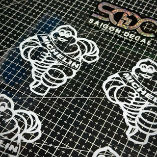 Tem Sticker DTF Michelin, Kích thước nhỏ , 5 Màu Sắc |SGDC - 1 Cái|