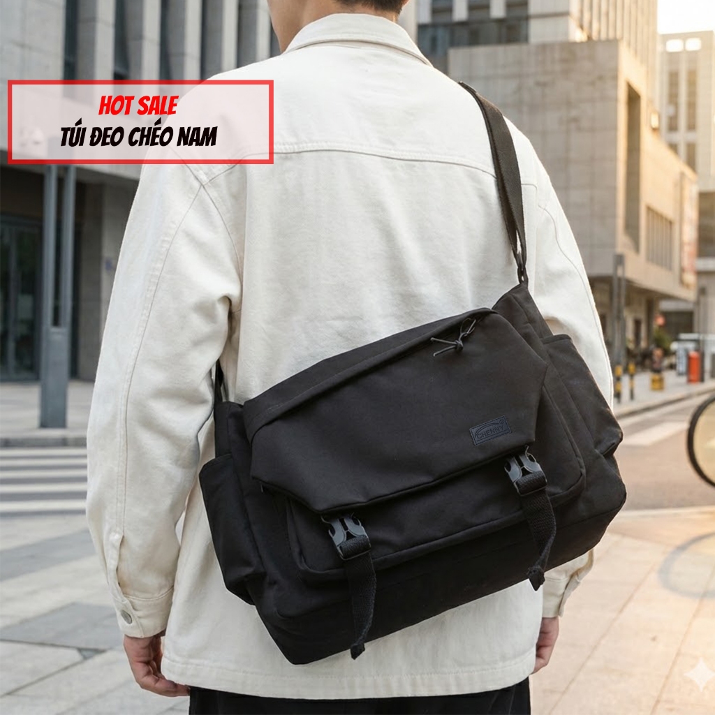 Cặp đi học cao cấp CHENNY CN051 thiết kế như túi đeo chéo đa năng nhiều ngăn tiện ích