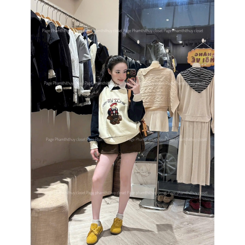 [𝐒𝐮𝐙𝐲] Áo Nỉ Hoạt Hình Lót Bông QCCC Loại 1 (1m55 trở lên)