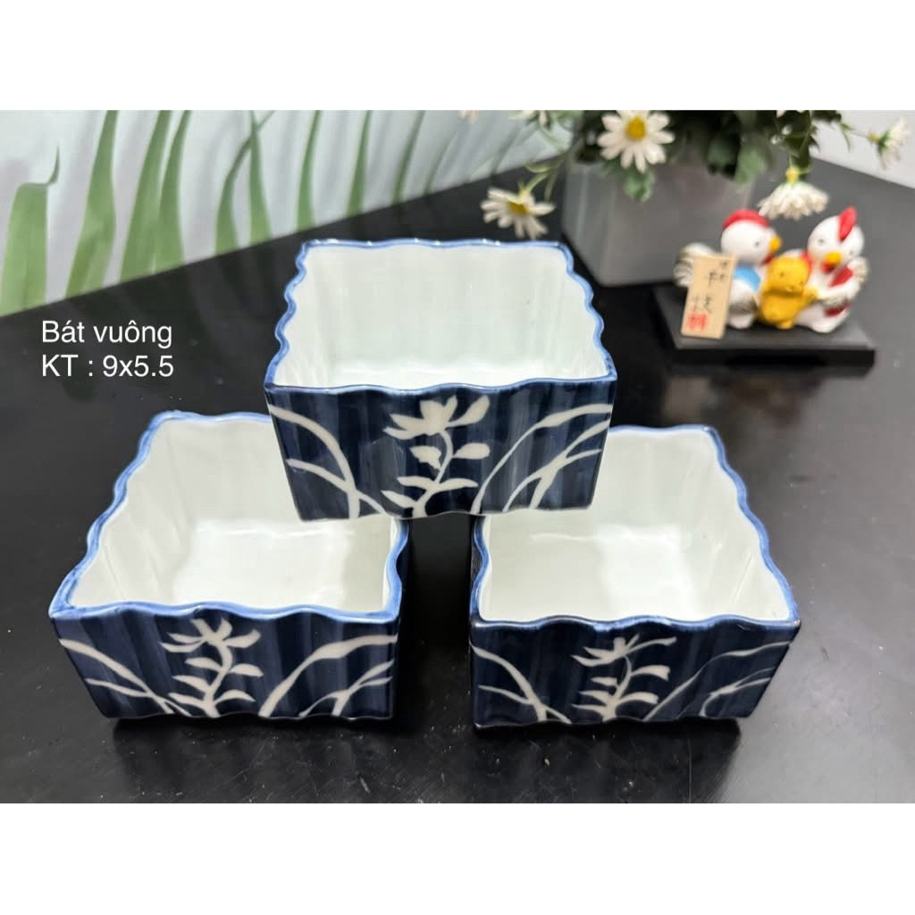 (Ảnh thật) Bát vuông/Thố gốm Nhật 2hand hành tuyển nhiều kiểu dáng