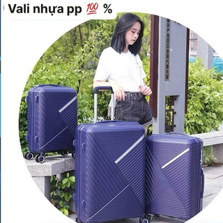 vali kéo du lịch nhựa pp dẻo dai chống vở ,bao bể vở ,bể 1 đổi 1-khóa TSA tiêu chuẩn hãng bay {bảo hành phụ kiện 10