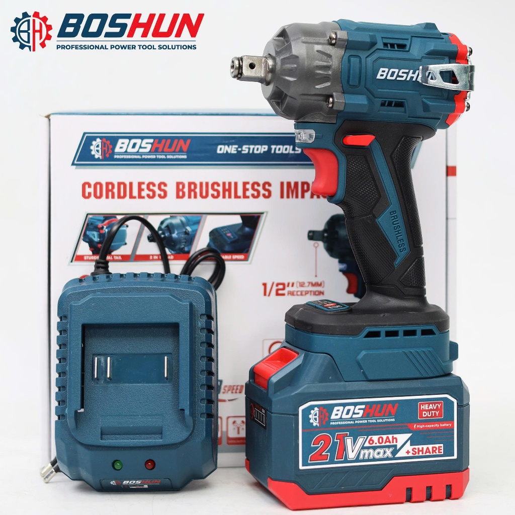 [Chính Hãng -Không Chổi Than] Máy Bắn Bulong Boshun BS-IW400N Siêu Khỏe, Lõi Đồng 100%