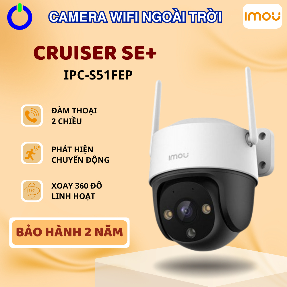 Camera Ngoài Trời IMOU CRUISER SE+ S51FEP 5MP Đêm Có Màu Đàm Thoại 2 Chiều Bảo Hành 2 Năm