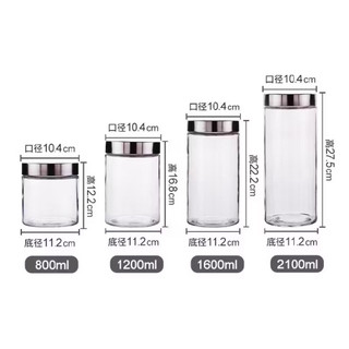 Hũ thuỷ tinh trơn/Lọ thuỷ tinh nắp inox có 4 size đựng thực phẩm, gia vị an toàn tránh ẩm mốc