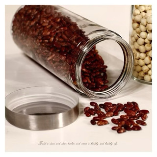 Hũ thuỷ tinh trơn/Lọ thuỷ tinh nắp inox có 4 size đựng thực phẩm, gia vị an toàn tránh ẩm mốc