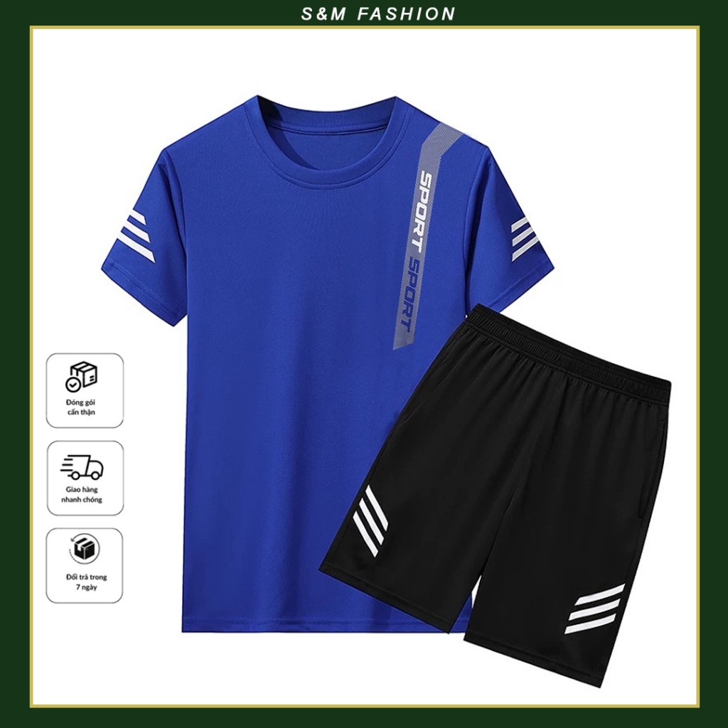 Bộ Đồ, Set Quần Áo Thể Thao Nam Nữ 30-120kg S&M Fashion, Sport Tập Thể Dục Chạy Bộ Tập Gym, Không Xù Vải, Co Dãn 4 Chiều