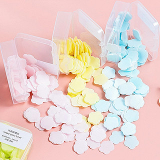 Hộp 100 Miếng Xà Phòng Giấy Rửa Tay Hương Hoa, Thiết Kế Nhỏ Gọn Mang Đi Dễ Dàng