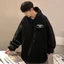 Áo Hoodie Nỉ bông Thu Đông TRƠN Phối Nón To In Chữ DOMINION màu Xám/Đen K