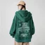 Áo Hoodie Nỉ bông Thu Đông TRƠN Phối Nón To In Chữ DOMINION màu Xám/Đen K