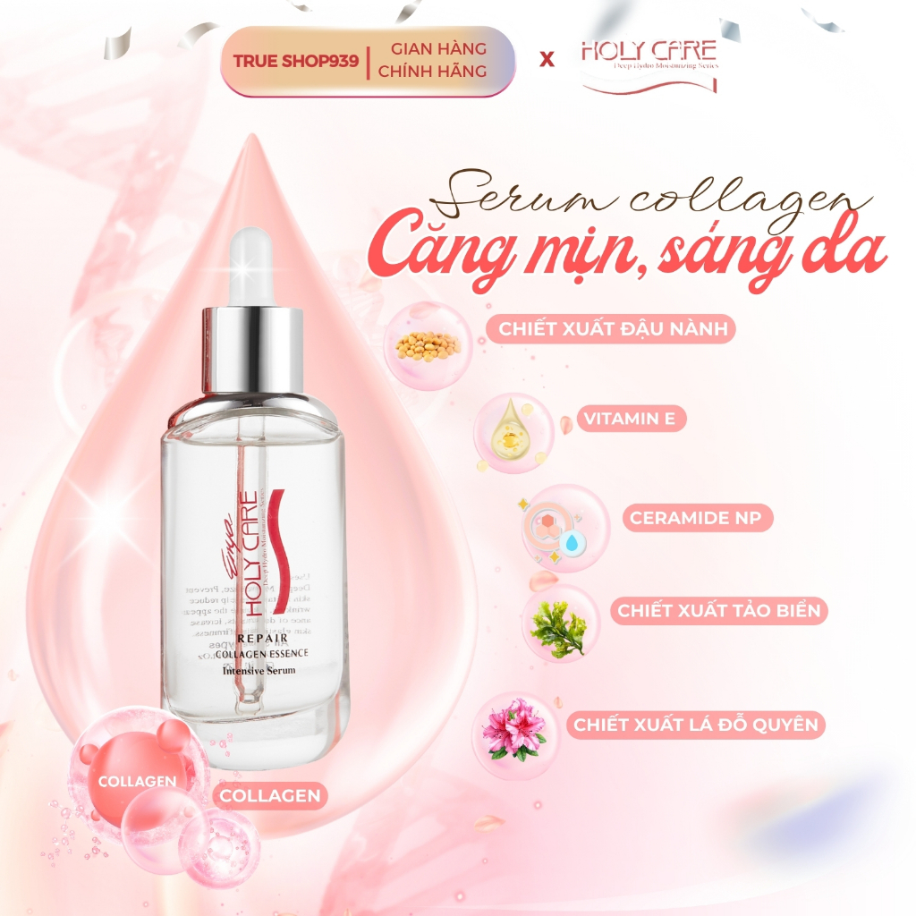 Tinh chất Serum Collagen dưỡng trắng da HOLY CARE mờ nám chống lão hóa 50ML