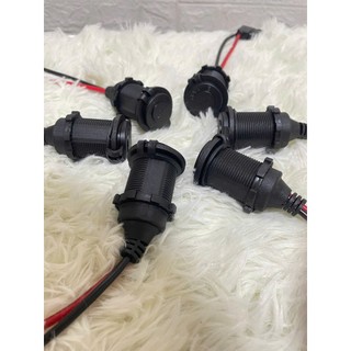 COMBO 5 ổ cắm tẩu sạc có nắp đậy điện 12v và 24v dùng chung có dây cáp sạc dùng cho xe hơi, ô tô