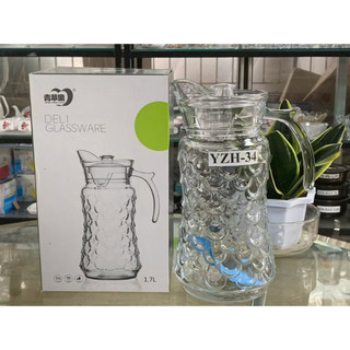Bình đựng nước thủy tinh 1,7L Deli cao cấp chịu nhiệt tốt