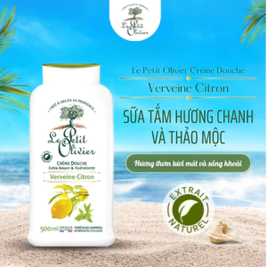 Sữa Tắm Le Petit Olivier Pháp 500ml Cỏ Roi Ngựa Chanh – Giảm Căng Thẳng, Dưỡng Da Mềm Mại, Hương Thơm Sảng Khoái