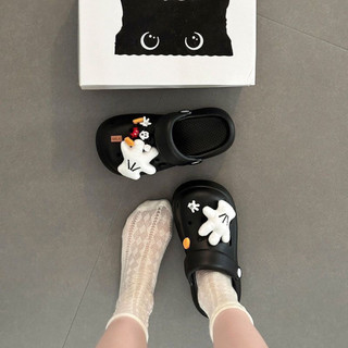 DÉP SỤC MICKEY KÈM CHARM ĐẾ 4CM BẢN CÓ QUAI