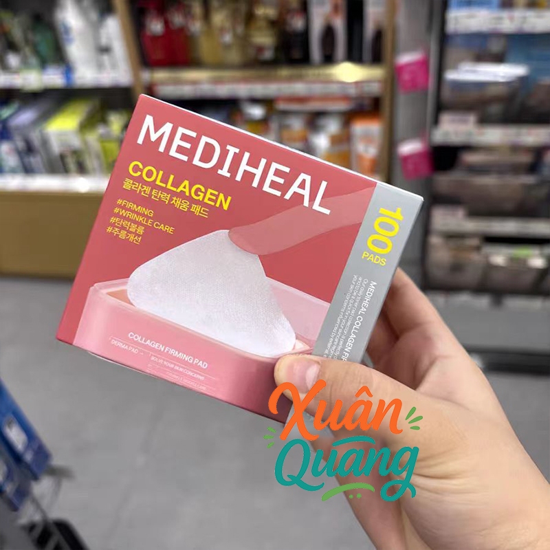 Hộp 100 miếng toner pad Mediheal Làm Dịu, MEDIHEAL Toner Pad Cân bằng/Săn chắc/ Cấp Ẩm/ Sáng Da/Tẩy Tế Bào