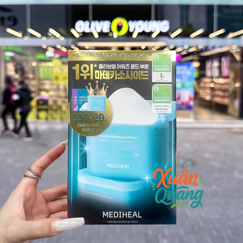 Hộp 100 miếng toner pad Mediheal Làm Dịu, MEDIHEAL Toner Pad Cân bằng/Săn chắc/ Cấp Ẩm/ Sáng Da/Tẩy Tế Bào