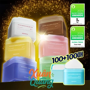 Hộp 100 miếng toner pad Mediheal Làm Dịu, MEDIHEAL Toner Pad Cân bằng/Săn chắc/ Cấp Ẩm/ Sáng Da/Tẩy Tế Bào