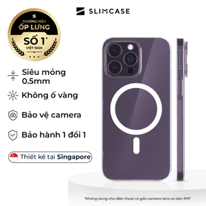 Ốp lưng UNIQUE iPhone 14 Pro Max /14 Pro / 14 Plus / 14 SLIMCASE - Không ố vàng, siêu mỏng, hỗ trợ sạc không dây