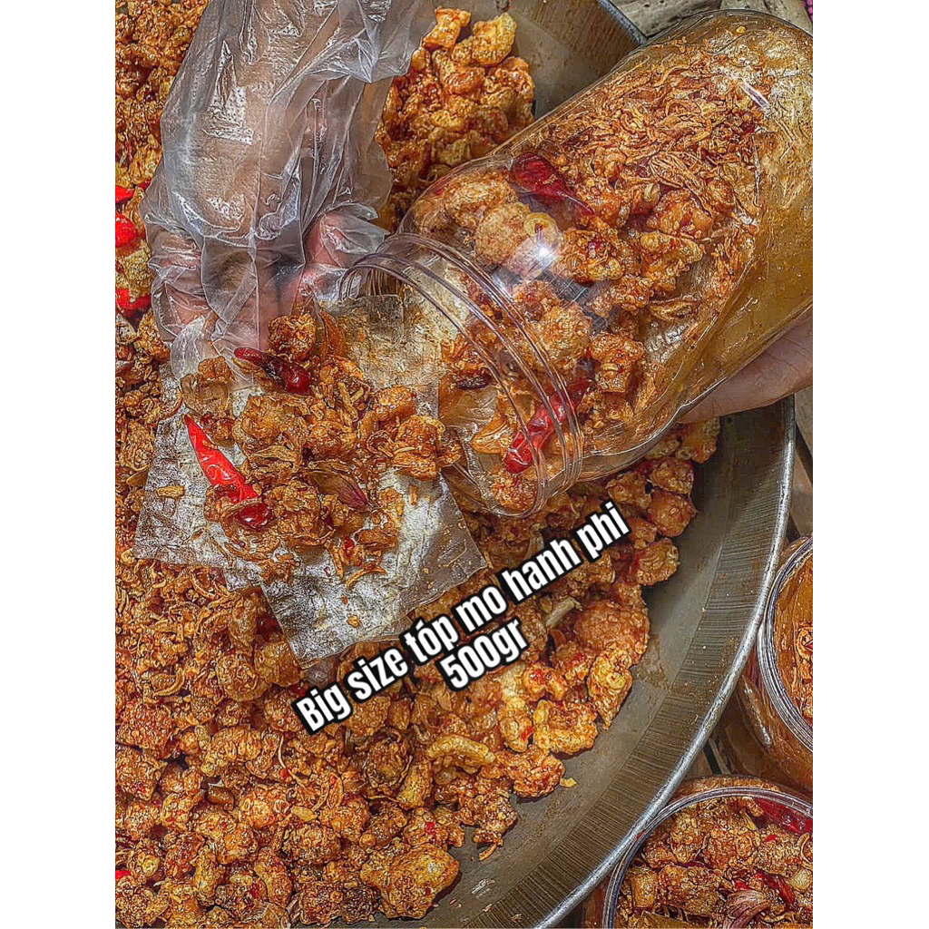 Bánh tráng tóp mỡ big size 500gr siêu ngon Ăn Vặt Su Xoắn