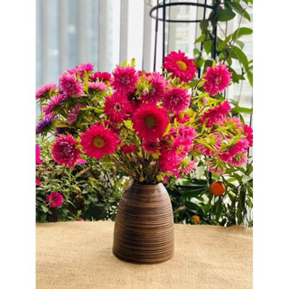 Bình hoa đu đủ nâu ánh kim cao cấp 18cm, 27cm và 30cm gốm sứ Bát Tràng sang trọng - decor nhà đẹp