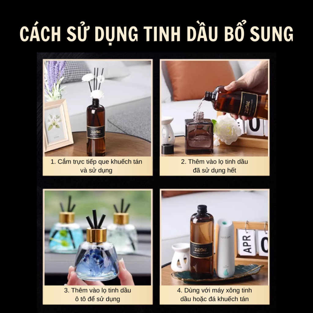 Tinh Dầu Bổ Sung VaromaS Khuếch Tán Thơm Phòng Thiên Nhiên KT08 - KT27 - KT68