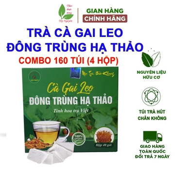 160 gói trà cà gai leo đông trùng hạ thảo Bảo Khang, trà túi lọc cà gai leo, giảo cổ lam, thanh mát