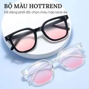 Mắt kính má hồng nữ nam thời trang kính râm mát chống tia UV đi chơi đi biển đẹp thay được tròng cận 091