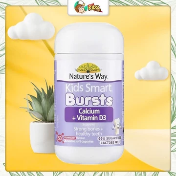 MILKSTORE - Nature's Way Kids Smart Calcium+Vitamin D3 Burstlets-Canxi, Vitamin D3 CHO BÉ 50 VIÊN ÚC