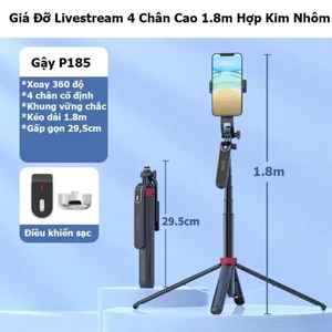 Gậy Selfie P180 /P185 Bluetooth Xoay 360 Độ Chiều Dài 1m8