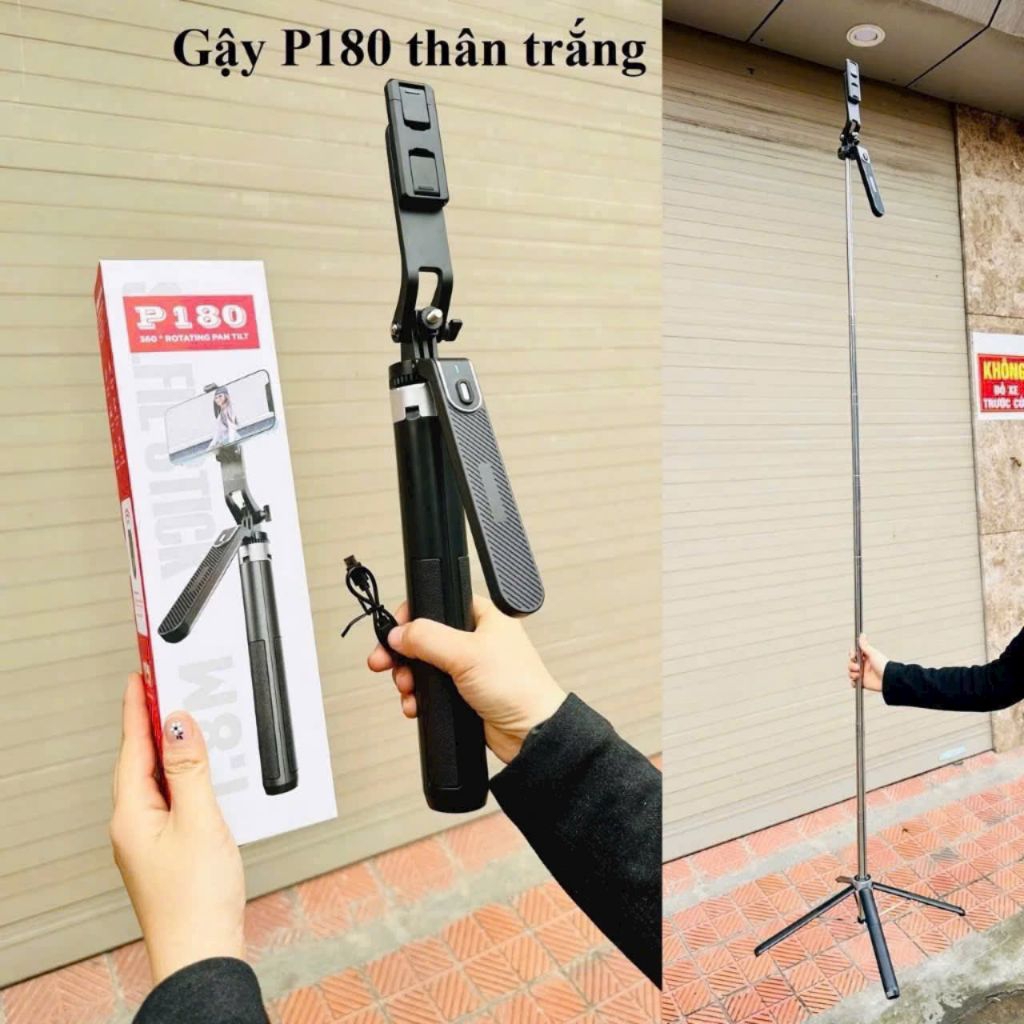 Gậy Selfie P180  /P185 Bluetooth Xoay 360 Độ Chiều Dài 1m8