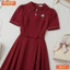 Đầm thiết kế BEMINE cổ polo chạy viền dáng chữ A phù hợp đi làm-B117