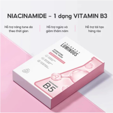ComboCOLORKEY LUMINOUS Vitamin B5 Cấp Ẩm Cho Da Mịn Màng 10 miếng/hộ