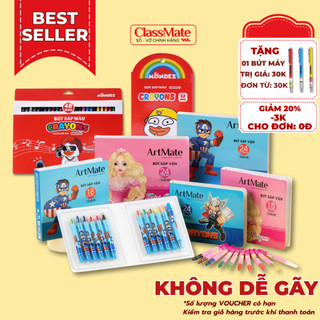 Bút Sáp Vặn Sáp Màu Hữu Cơ CLASSMATE Hạn Chế Gãy, Sáp Màu Không Bẩn Tay Màu Sắc Tươi Sáng Vẽ Tranh Tô Màu