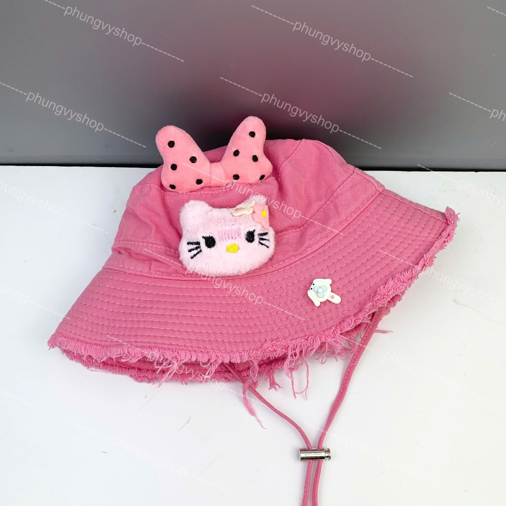 Bé 2-4Tuổi, Mũ nón bucket tai bèo vành trẻ em trai gái phungvyshop- / Bo TRUNG TUA NƠ KIT  /